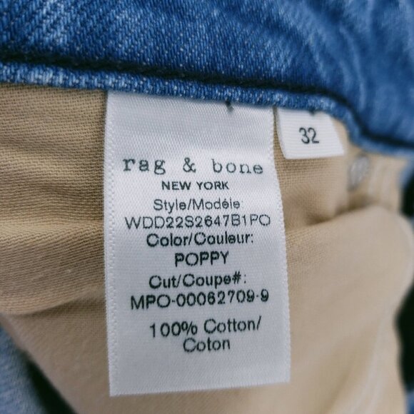 NWT Rag & Bone NINA High Rise Ankle Cigarette Jeans POPPY Button Fly  - Size … - Picture 12 of 14